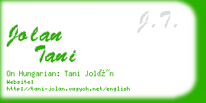 jolan tani business card